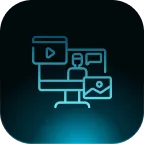 Icono de análisis de imágenes y videos