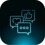 Icono de análisis de interacciones